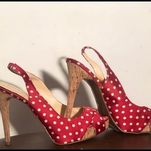 Red Polka Dot Guess Heels